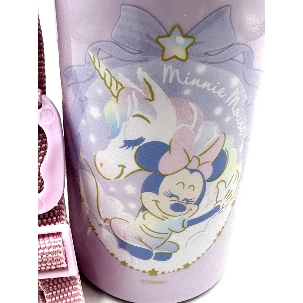 Disney Minnie Mouse Purple Water Bottle With Strap Japan Exclusive 16oz BPA Free